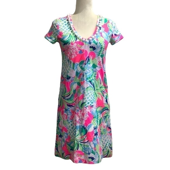Lilly Pulitzer Etta dress XXS Multi Raise the Bar 007586 pink blue green New - Picture 2 of 8